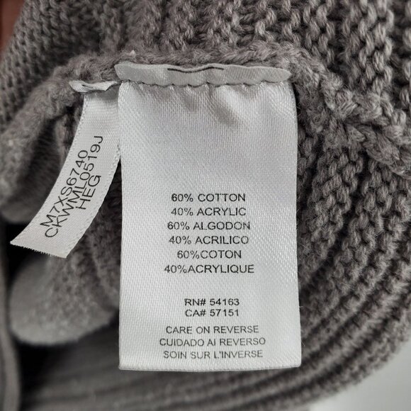 Calvin Klein Womens Cowl Neck Pullover Knit‎ Sweater Sz Medium Gray Long Sleeve - Picture 6 of 9